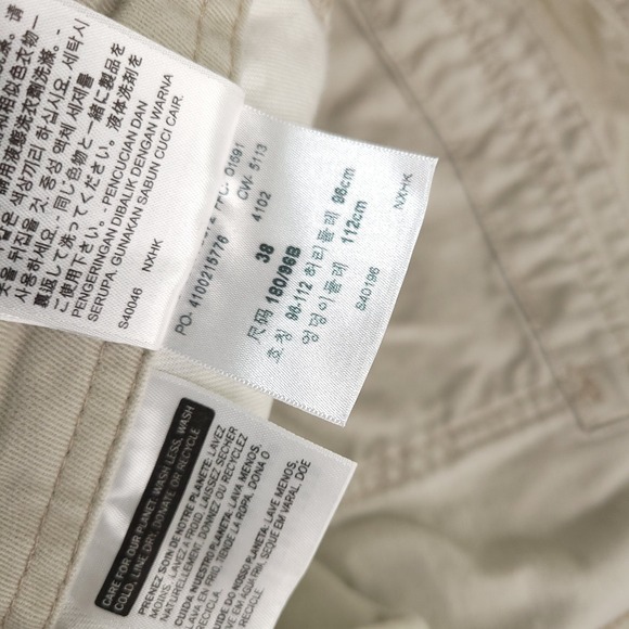 Levis Cargo Shorts Mens 38‎ x 11 Cream White Canvas Work Hiking Camping - Picture 8 of 13